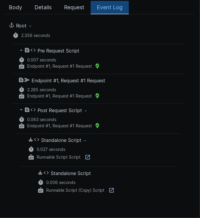 Response Event Log Example